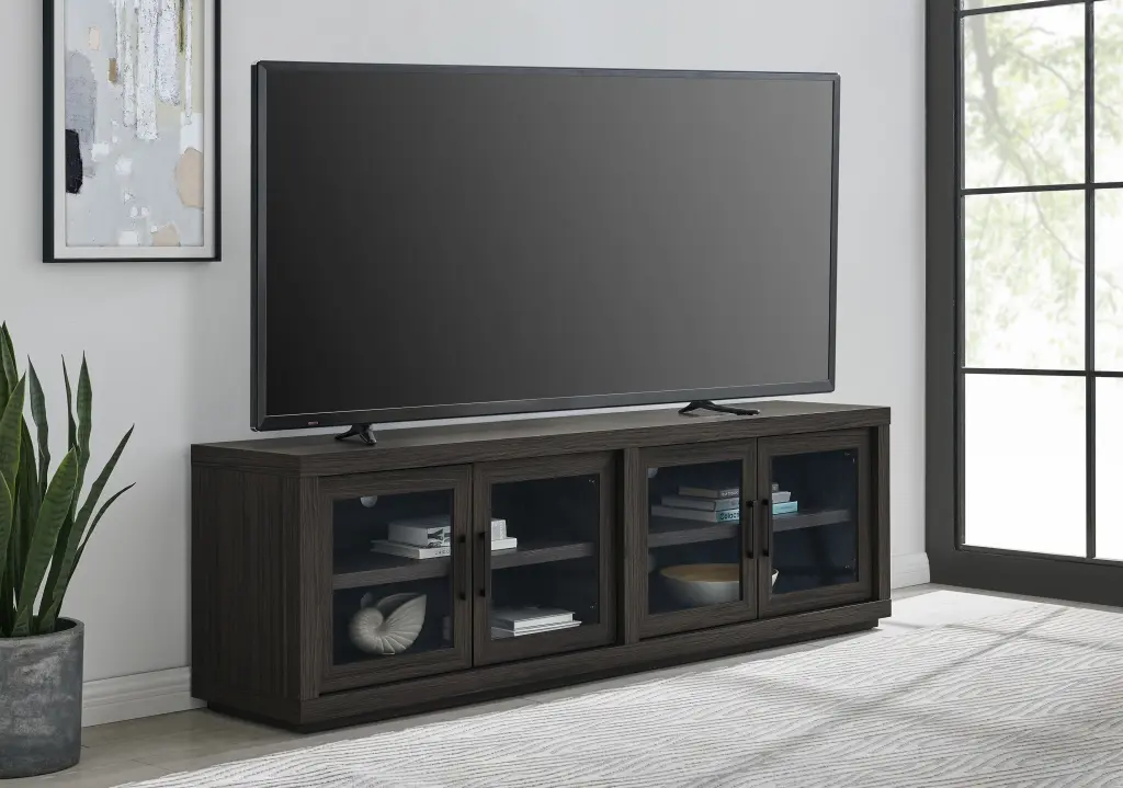 Better Homes & Gardens Steele TV Stand 80 Inch TVs Espresso Finish Entertainment Center