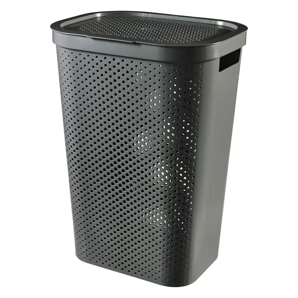 Curver Infinity Recycled laundry basket 60L onyx grey
