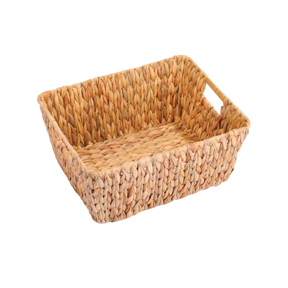 Water Hyacinth Storage Basket, 15'' x 12'' x 5.5''