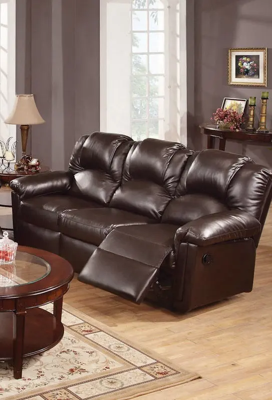Motion Sofa 1Pc Couch Living Room Home Decor Brown Bonded Leather kanepe