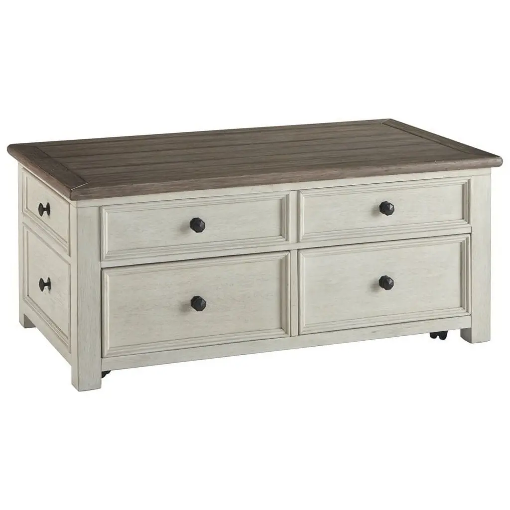 Bowery Hill Engineered Wood Lift-Top Cocktail Table Two-Tone Finish