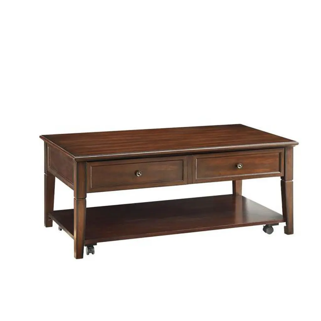 20 x 48 x 26 Walnut Rectangular Lift Top Coffee Table Shelf Fancy Fixtures