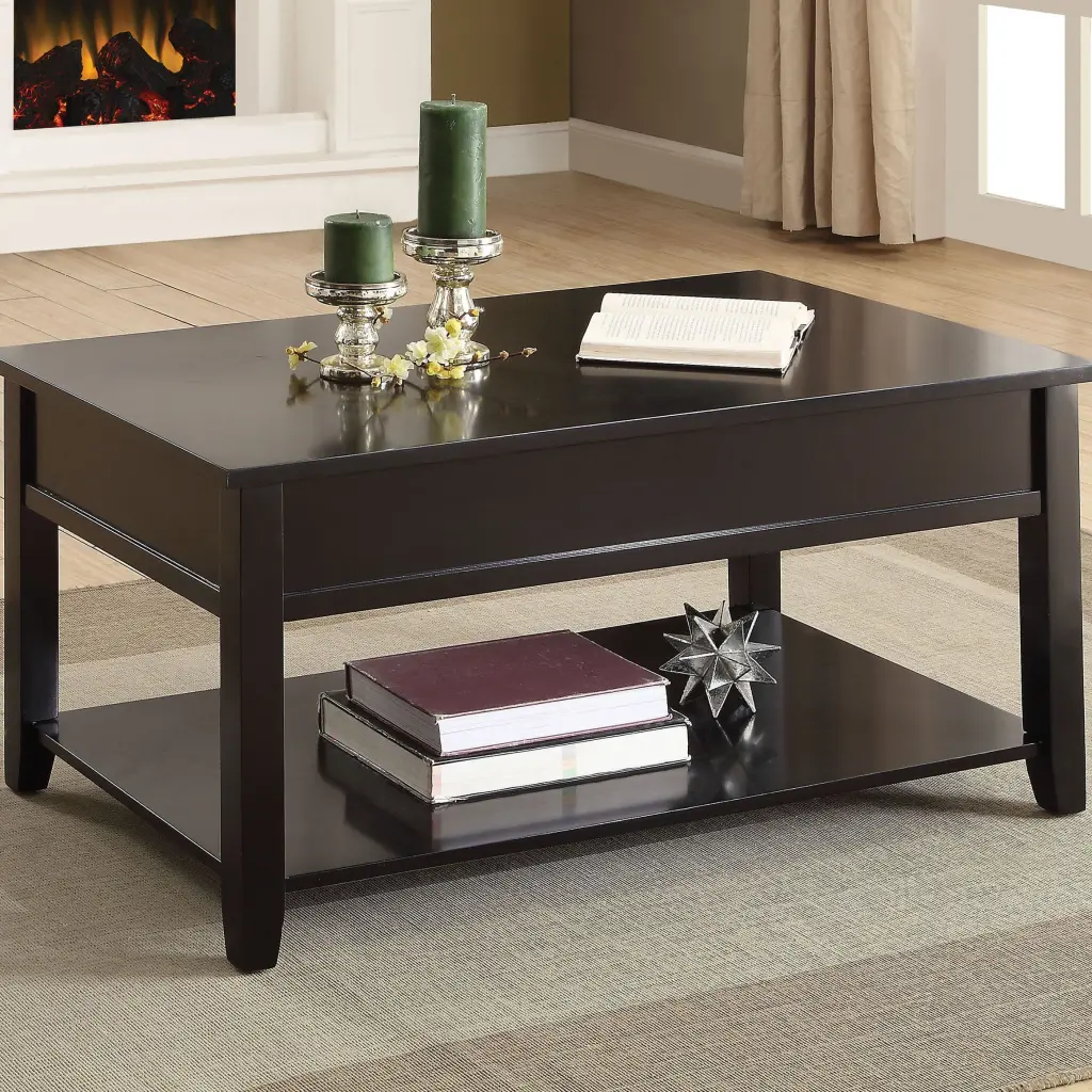 Black Coffee Table Lift Top Modern Pop Up Design Living Room furniture max
