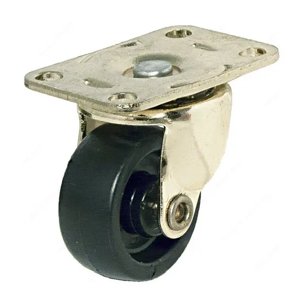 Richelieu America F24407TV 1-1/4 Inch Black Light-Duty Furniture Caster