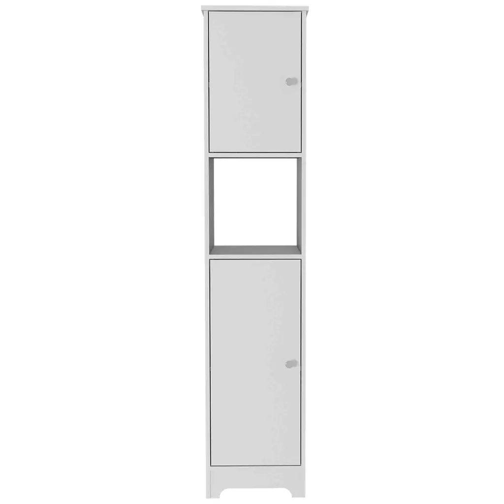 Charlotte Linen Cabinet 2 Single Door Cabinet Division One Shelf Beige fm furniture