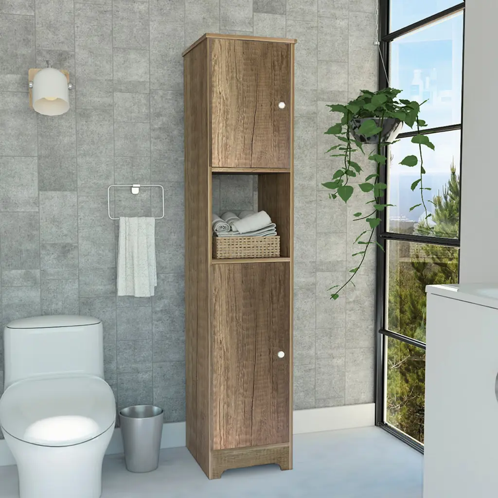 Ibis Linen Cabinet Double Doors Four Interior Shelves Two Cabinets rta muebles colombia
