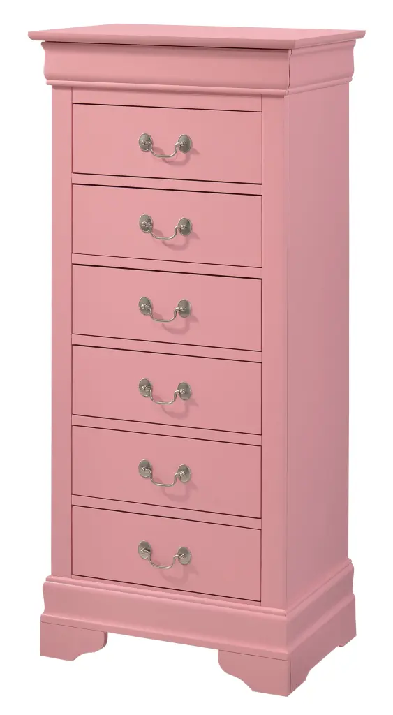 Louis Phillipe G3104 LC Lingerie Chest Pink Pink Particle Board Bedroom Storage glory furniture