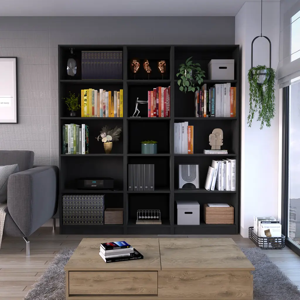 Luetz 3 Piece Home Bookcase Set 67 Inch Wide 15 Shelves rta muebles colombia