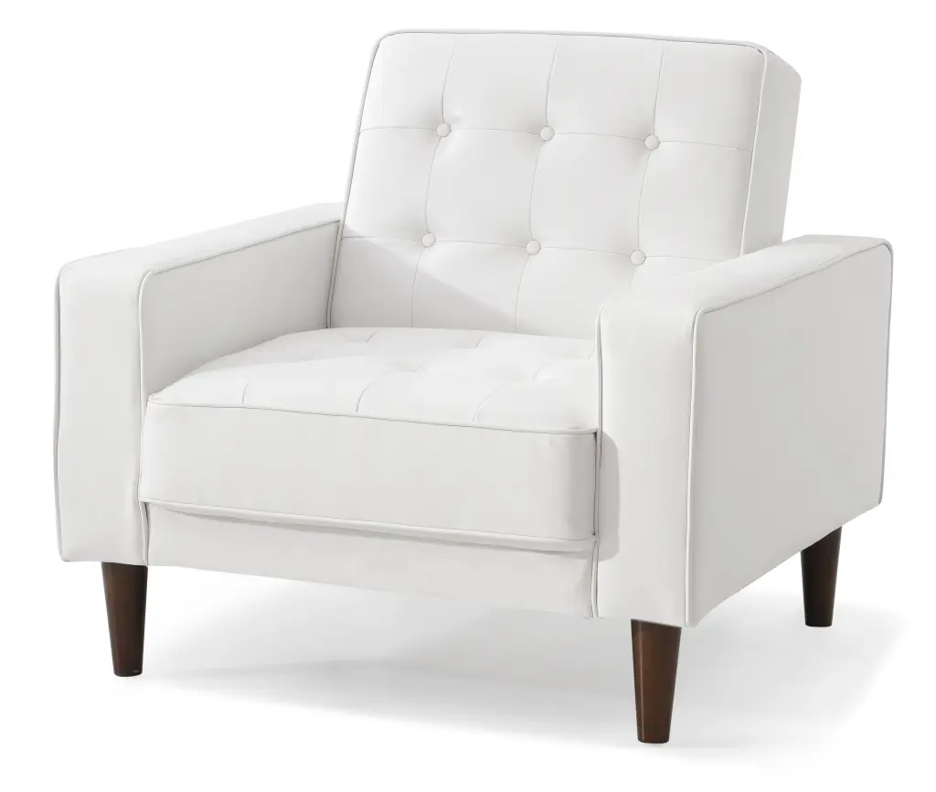 Andrews G847A C Chair Bed White Foam Pu Comfortable Lounge Chair glory furniture