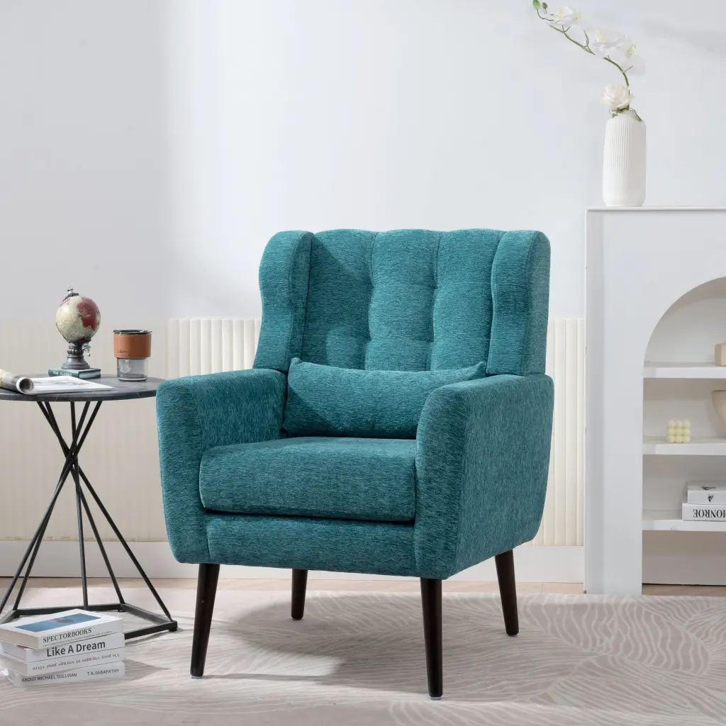 Modern Accent Chair Upholstered Foam Filled Comfortable Living Room Seating sunco store