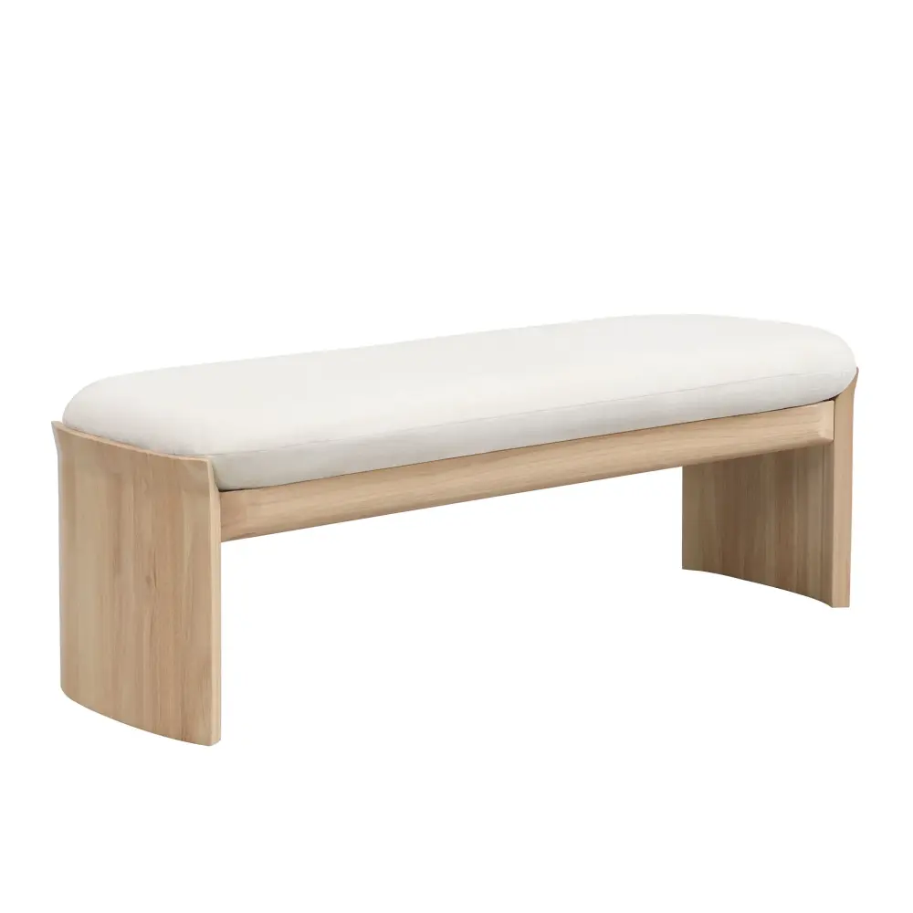 Footstool Soft Cushion Living Room - Buff / Natural Hidden Storage