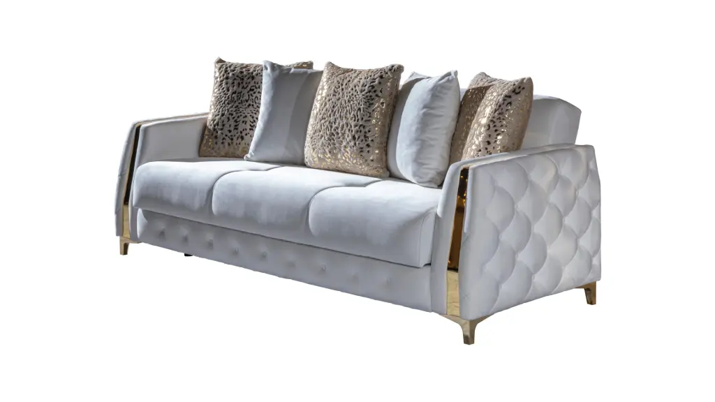 3Pc Modern Living Room Set Off White Wood Primary Living Space Furniture galaxy home furnishings