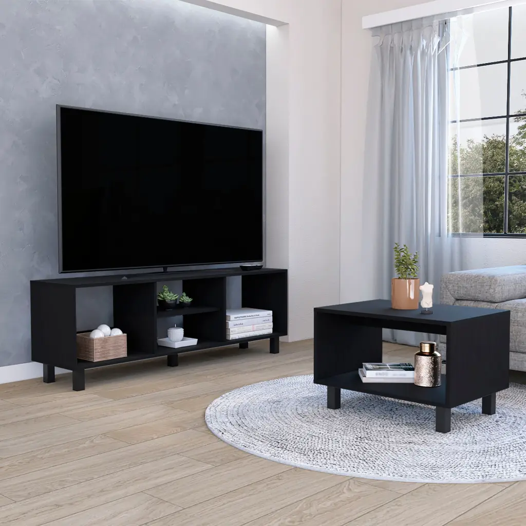 Eclipse Living Room Duo Set TV Stand And Coffee Table Alloy Metal rta mubles colombia