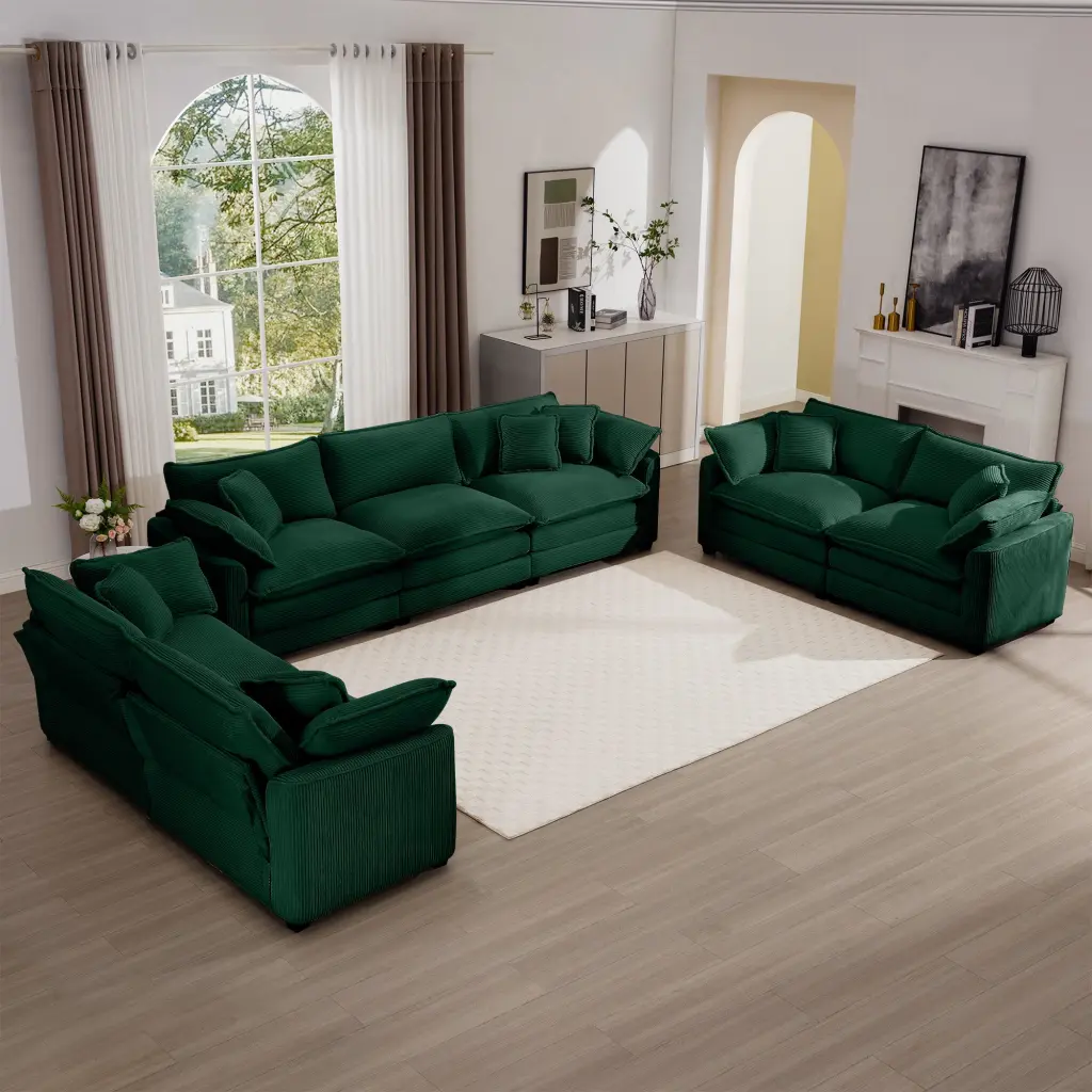 Modern Living Room Sofa 2 Piece Set One 2 Seater Sofas One 3 Seater Sofas ui furniture