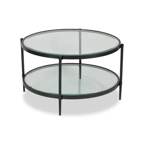 Adlon Round Coffee Table - Industrial Cocoa