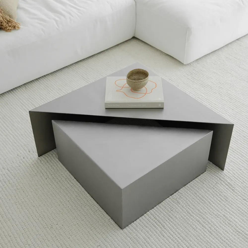 Chrome coffee table Erbray - Stainless steel - Roomy