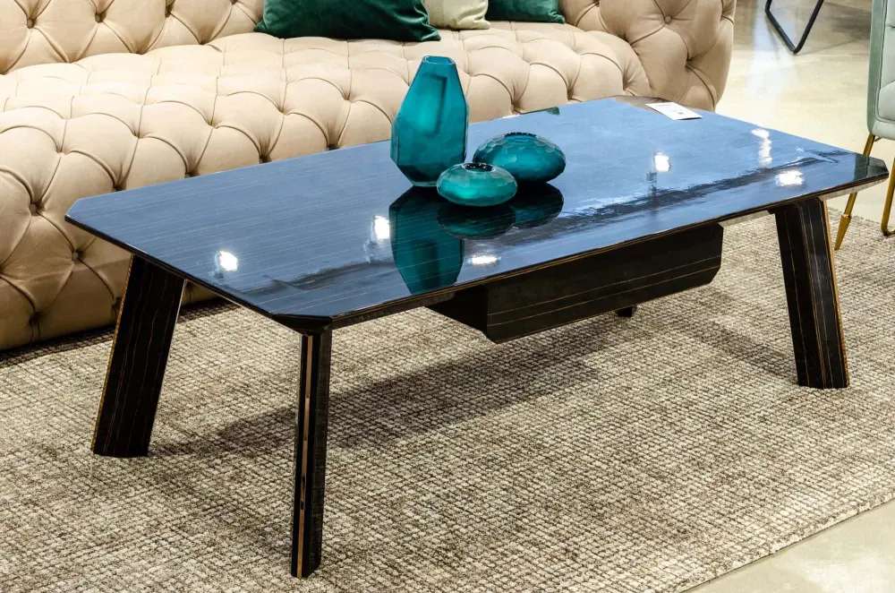 Modrest Chadwick Up-to-date Ebony & Rosegold Coffee Table
