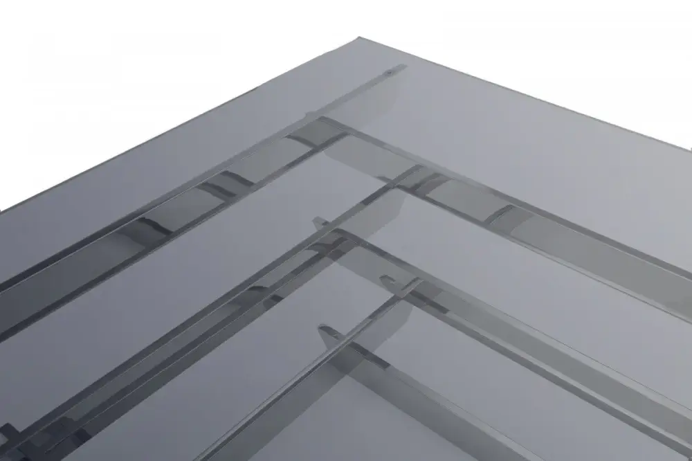 Modrest Upton - Minimalist Square Smoked Glass Coffee Table