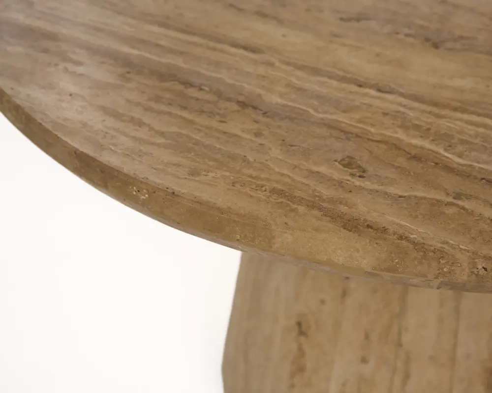 Modrest Velma - Minimalist Travertine Marble Coffee Table