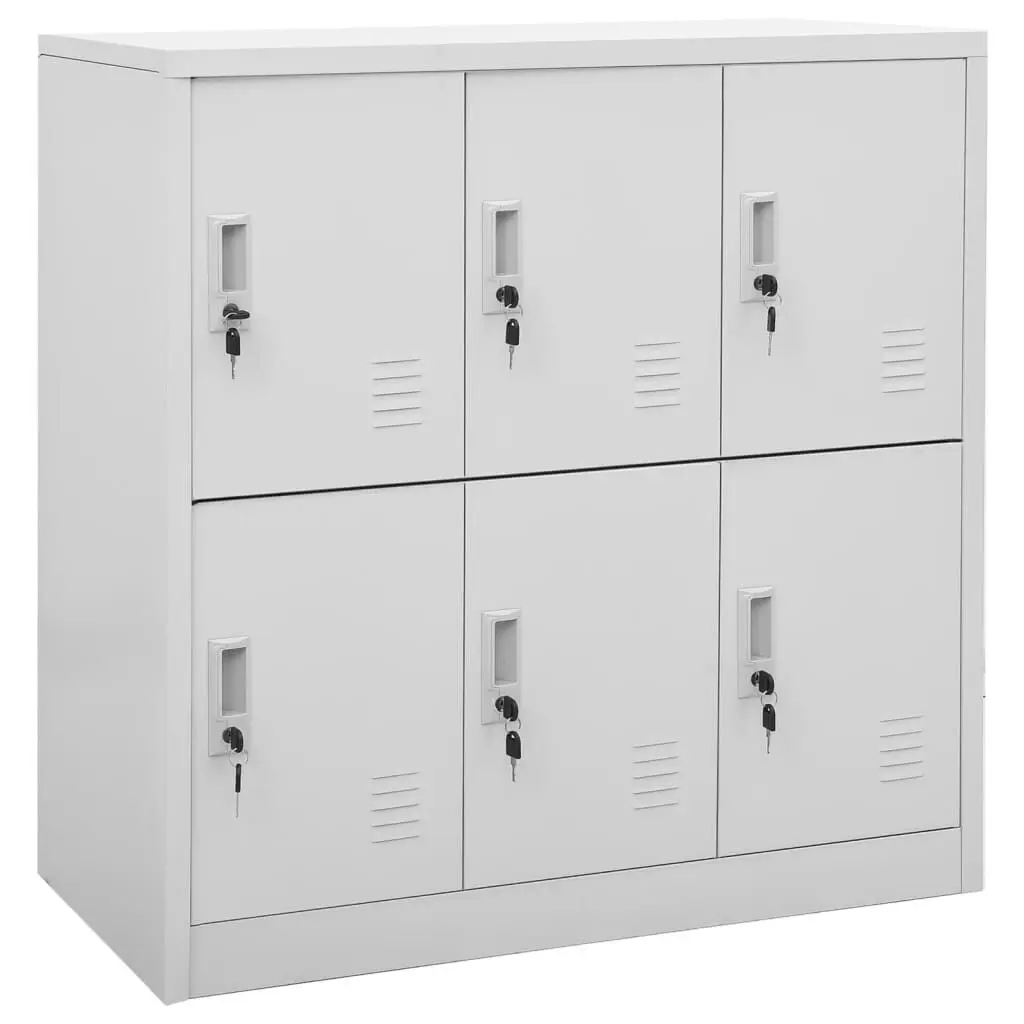 Locker Cabinet Light Gray 35.4x17.7x36.4 Inches Steel Durable Storage Solution