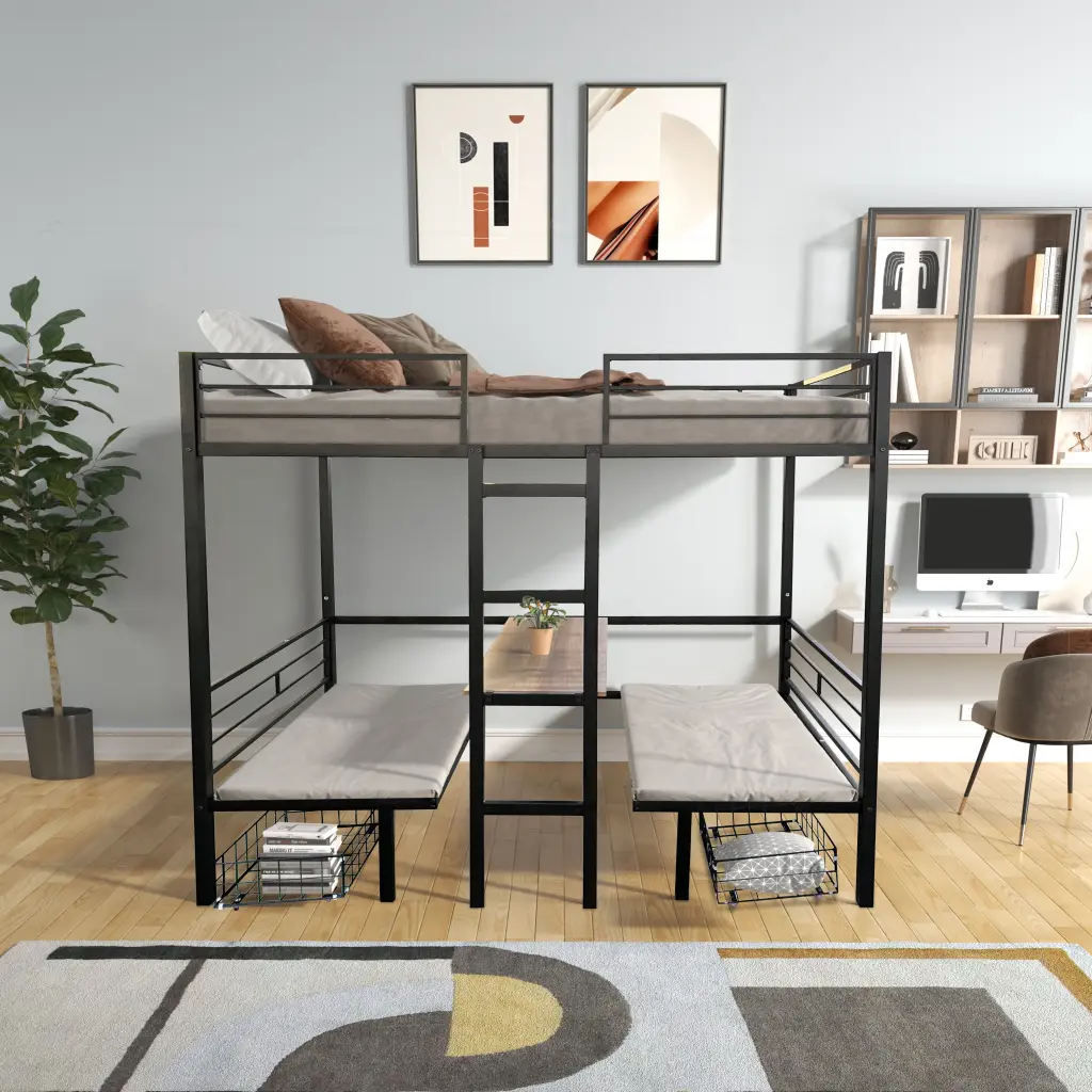 Twin Size Loft Bed Table Sets Convertible To Twin Over Twin Bunk Bed ii-s choice