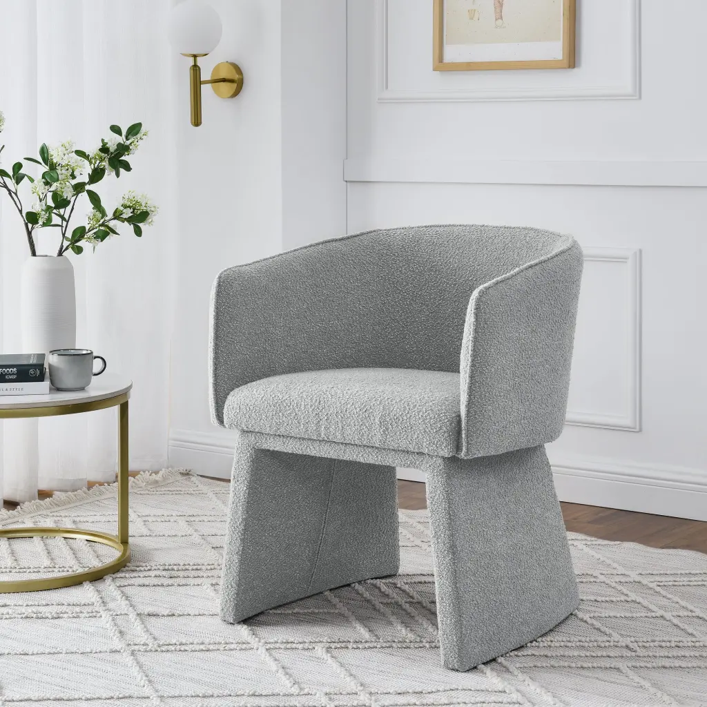 Modern Style Effortless And Elegant Grey Leisure Chair Home Office chuangyuan smart home