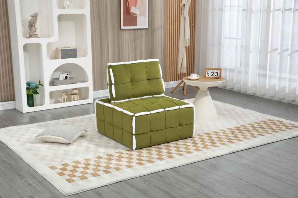 Coolmore Upholstered Deep Seat Armless Accent Single Lazy Sofa Lounge coolmore w-395