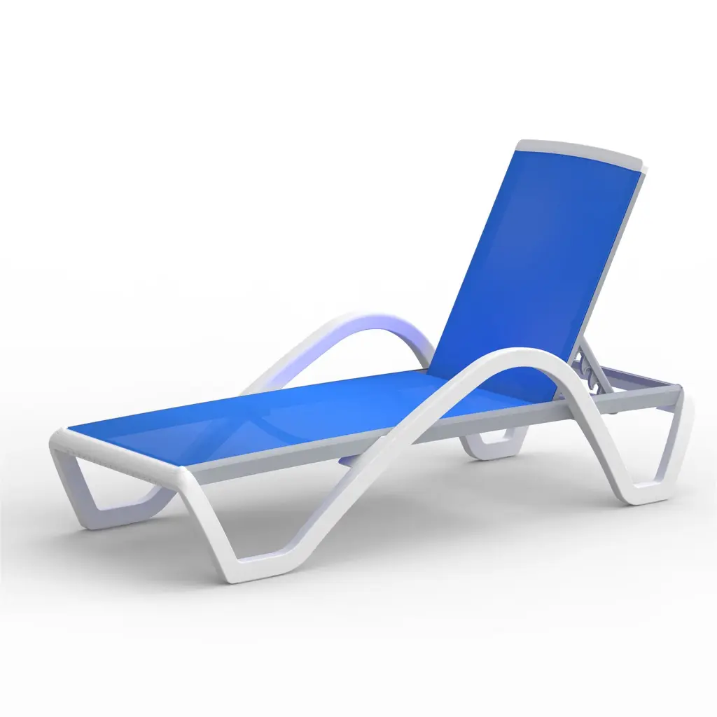 Patio Chaise Lounge, Customizable Aluminum Pool Lounge Chair Armrests crefise patio life