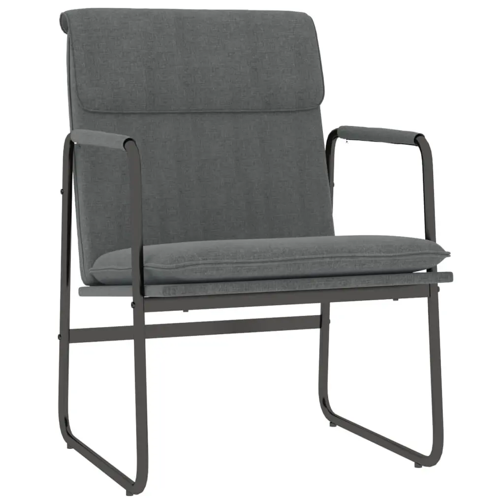 Dark Gray Fabric Lounge Chair 21.7x25.2x31.5 Inches