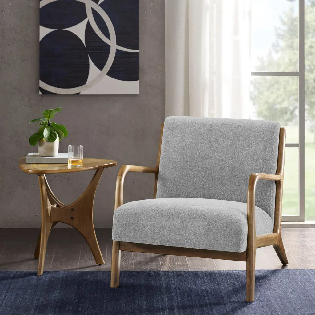 Lounge Chair Grey Polyester jla
