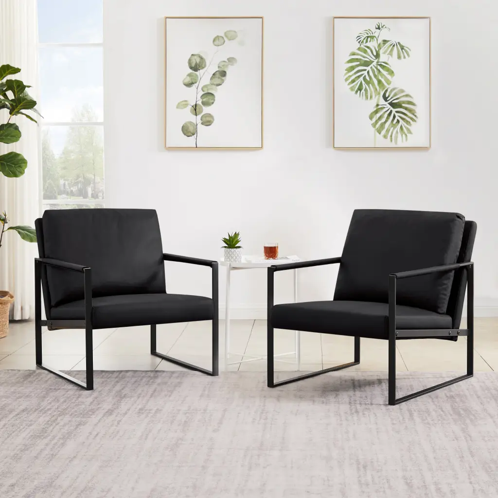 PVC Hide Accent Lounge Chair Living Room or Reception Area mxi