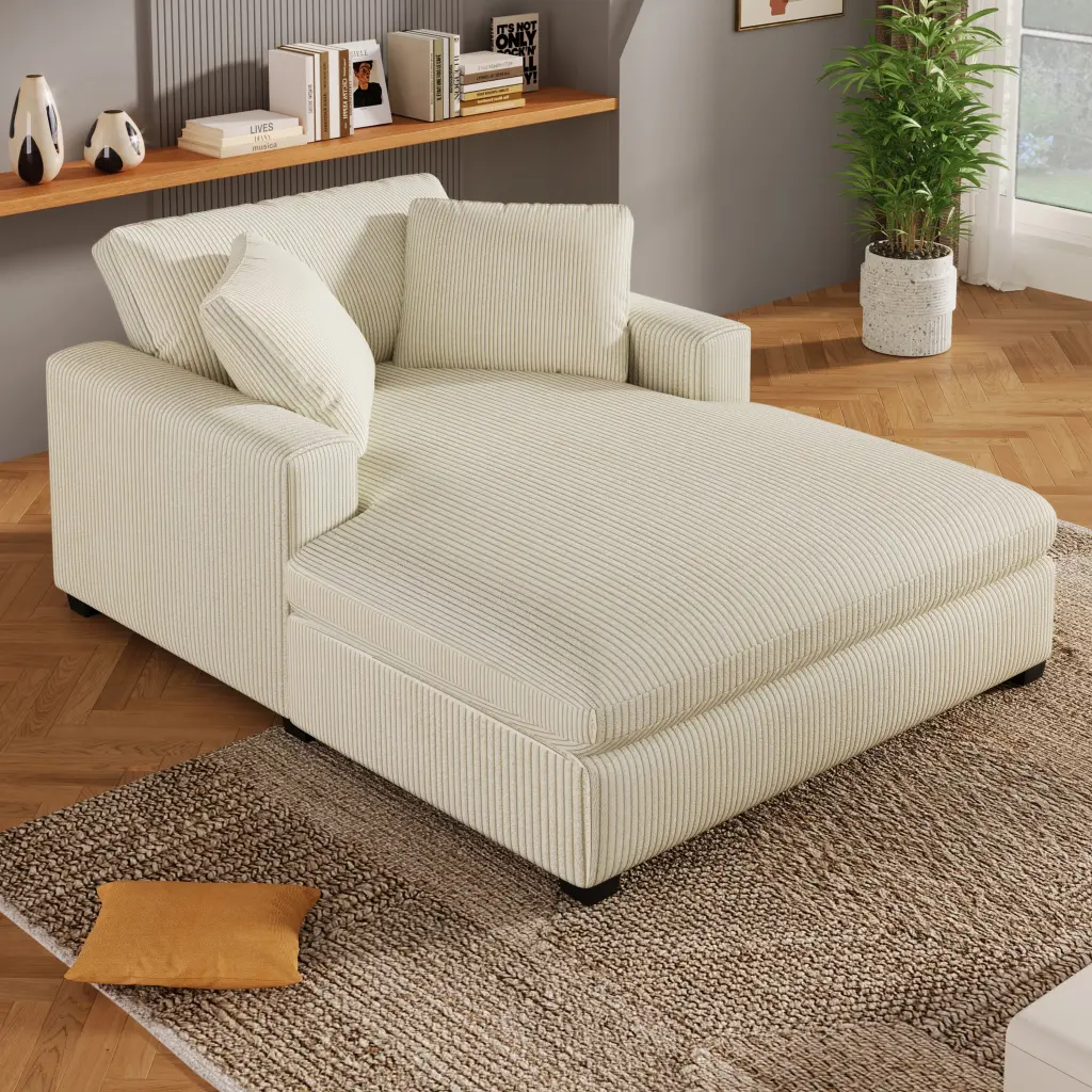 Mirod 53.5x70.9 Inch Oversized Chaise Lounge Chair Classic Design nh-mirod