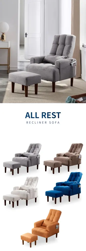 Redde Boo Modern Living Room Leisure Sofa Chair Gray Fabric Design Home Comfort redde boo co.- ltd w1183