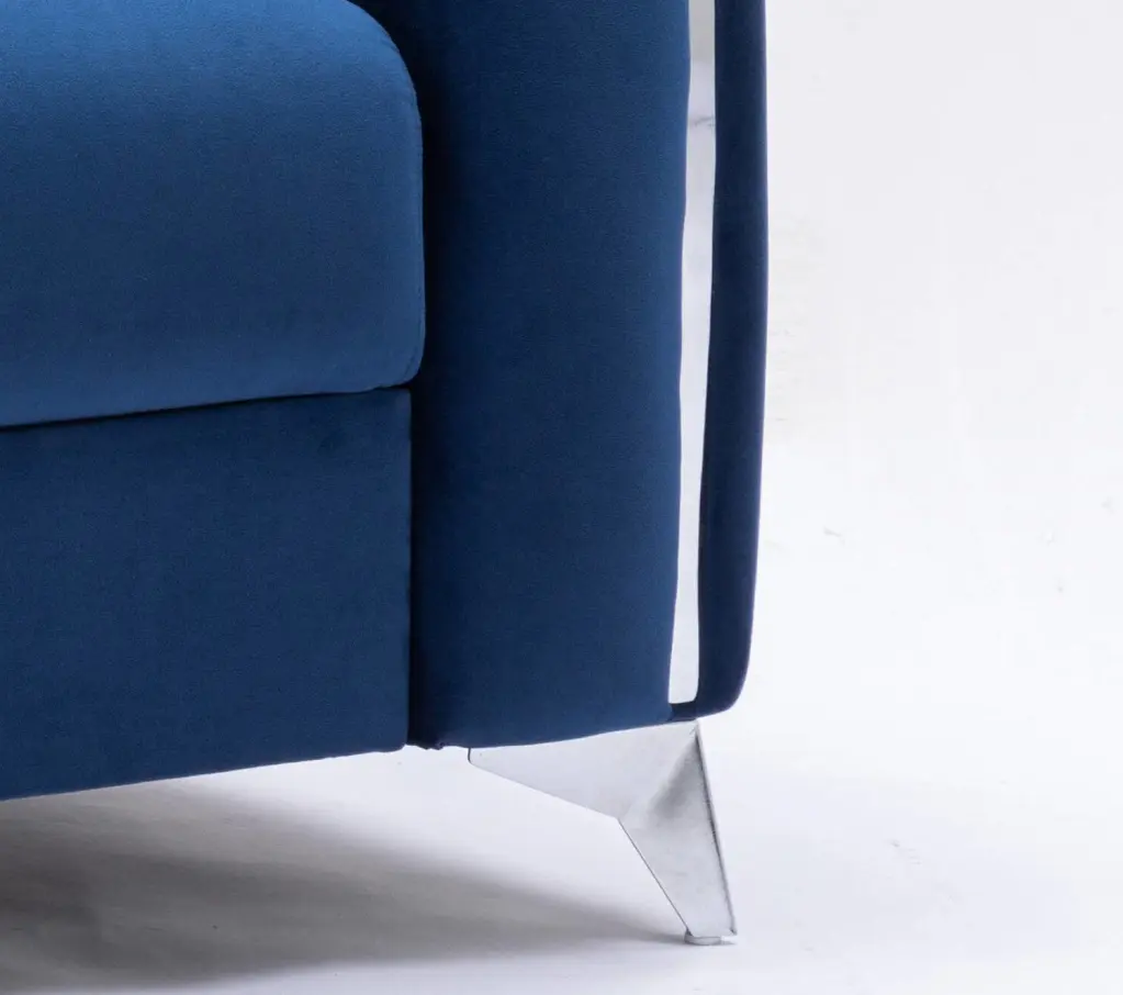 Wenona Blue Velvet Loveseat Modern Comfortable Sofa LV01775 acme onsite store