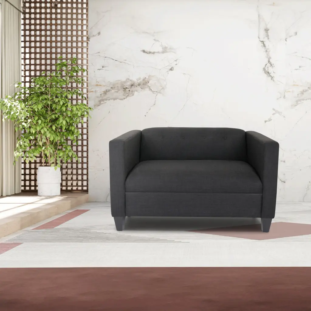 Bennet Black Loveseat Sofa Living Room Modern Design Beautiful Seating american-made seating