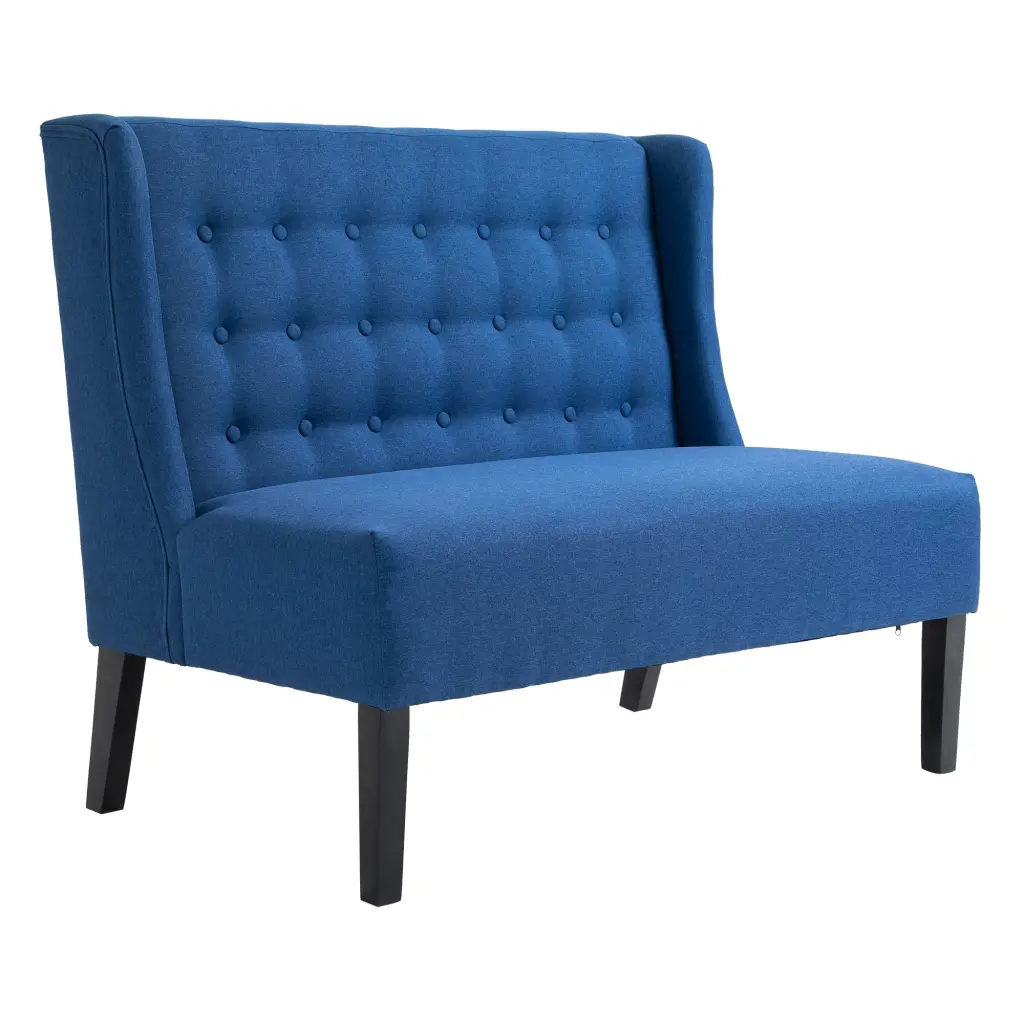 Homcom Wingback Double Sofa Linen Material Button Tufted Upholstery aosom business