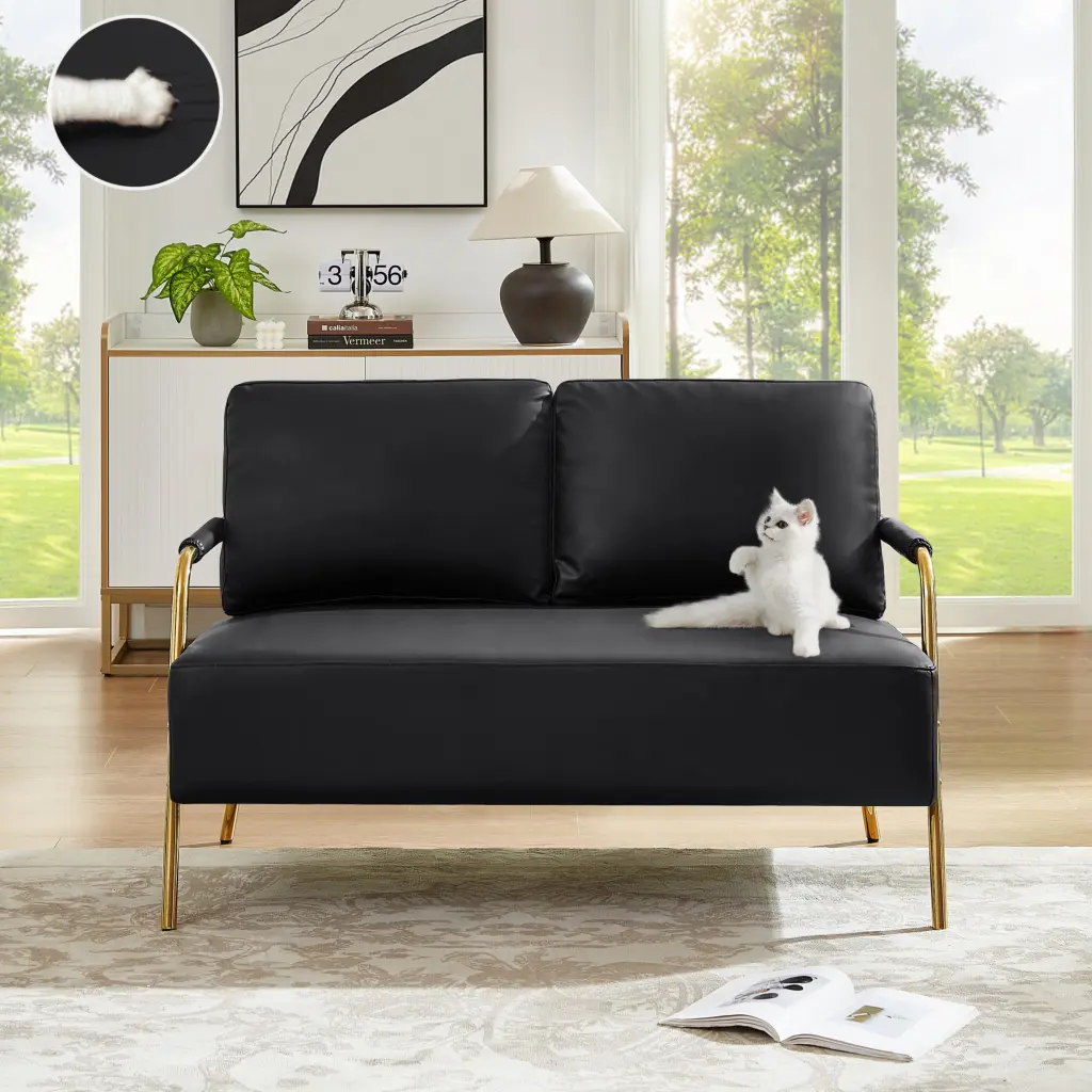 Small Sofa Seater Pet Friendly Upholstered Loveseat 2 Seater Compact Couch jsc furniture