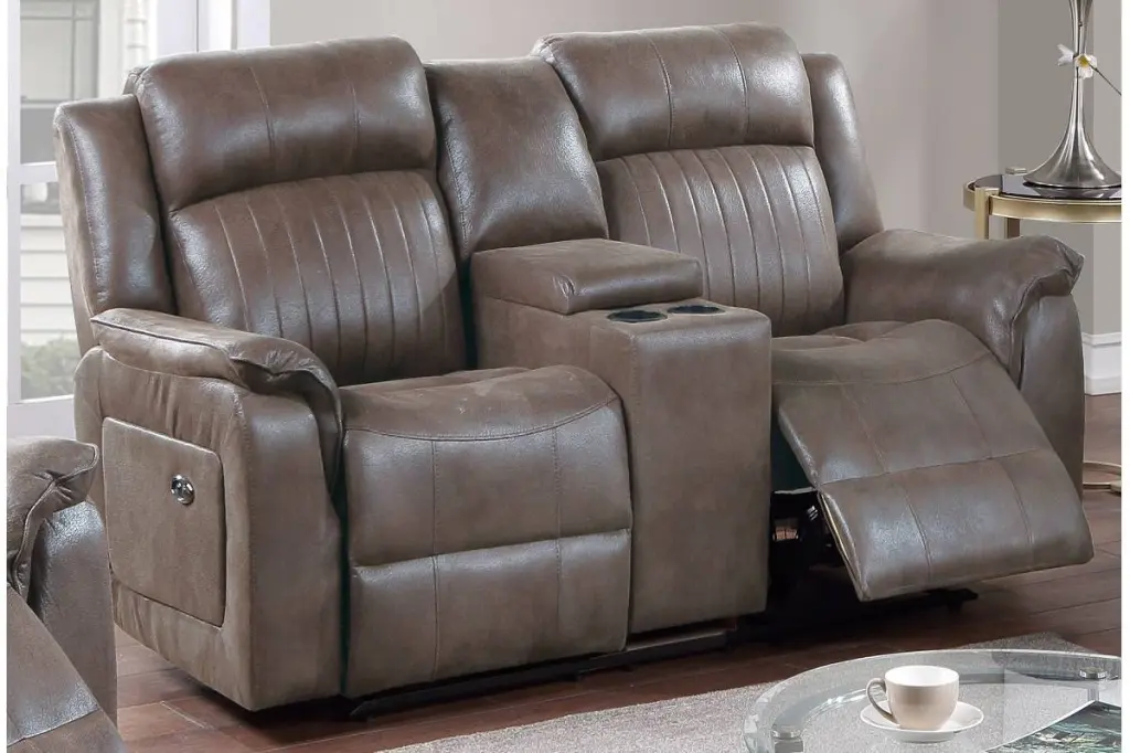 Contemporary Power Motion Loveseat Console 1Pc Couch Living Room Furniture kanepe