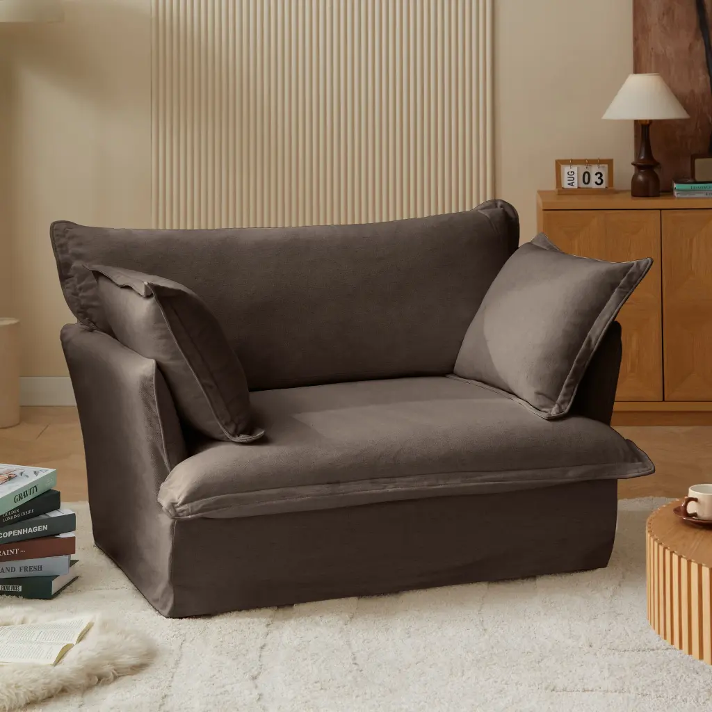 Modern Loveseat Comfy Cloud Couch Sofa Premium Two Seater Living Room normicore