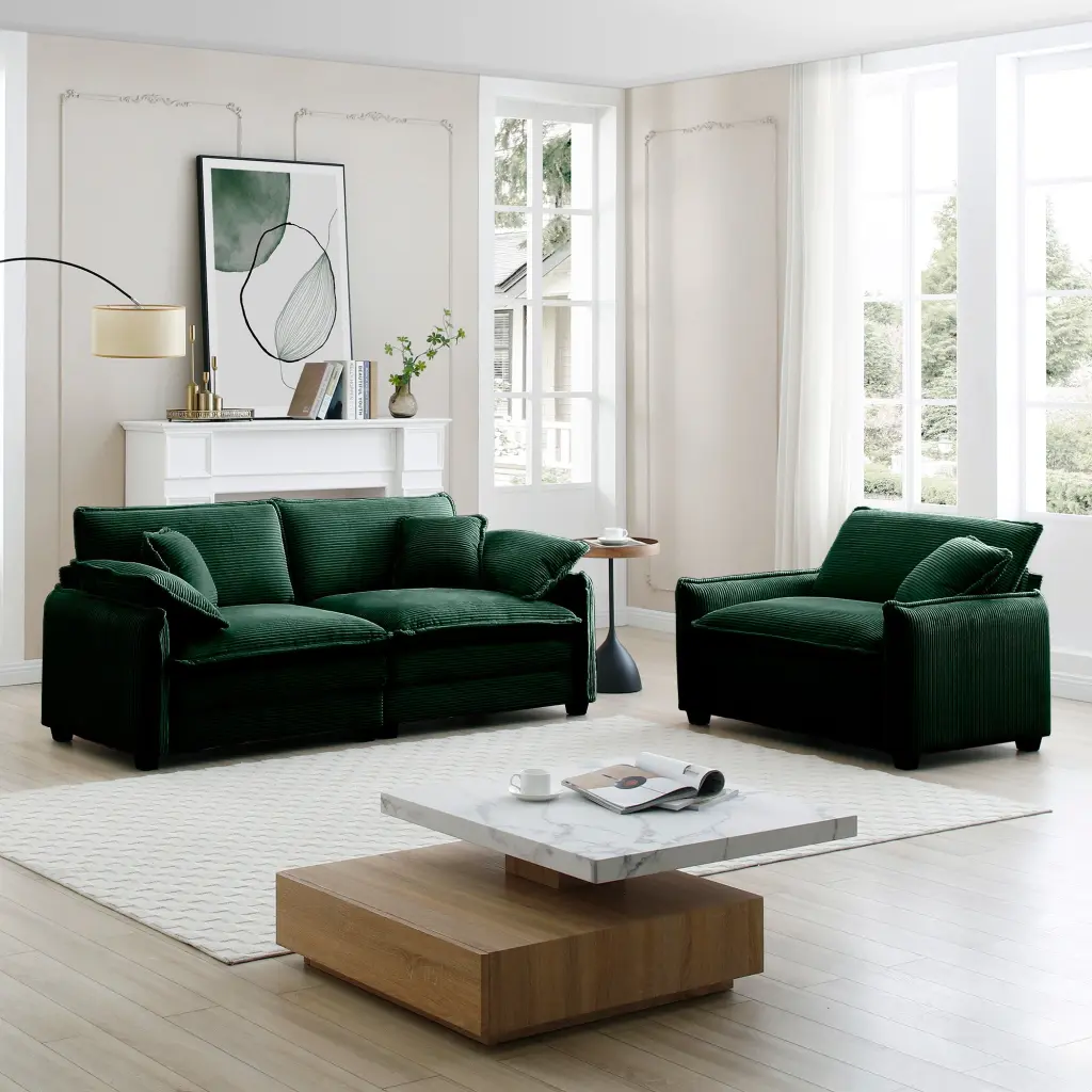 Modern Living Room Sofa Two Pieces Set Suitable Living Room And Small Spaces ui furniture