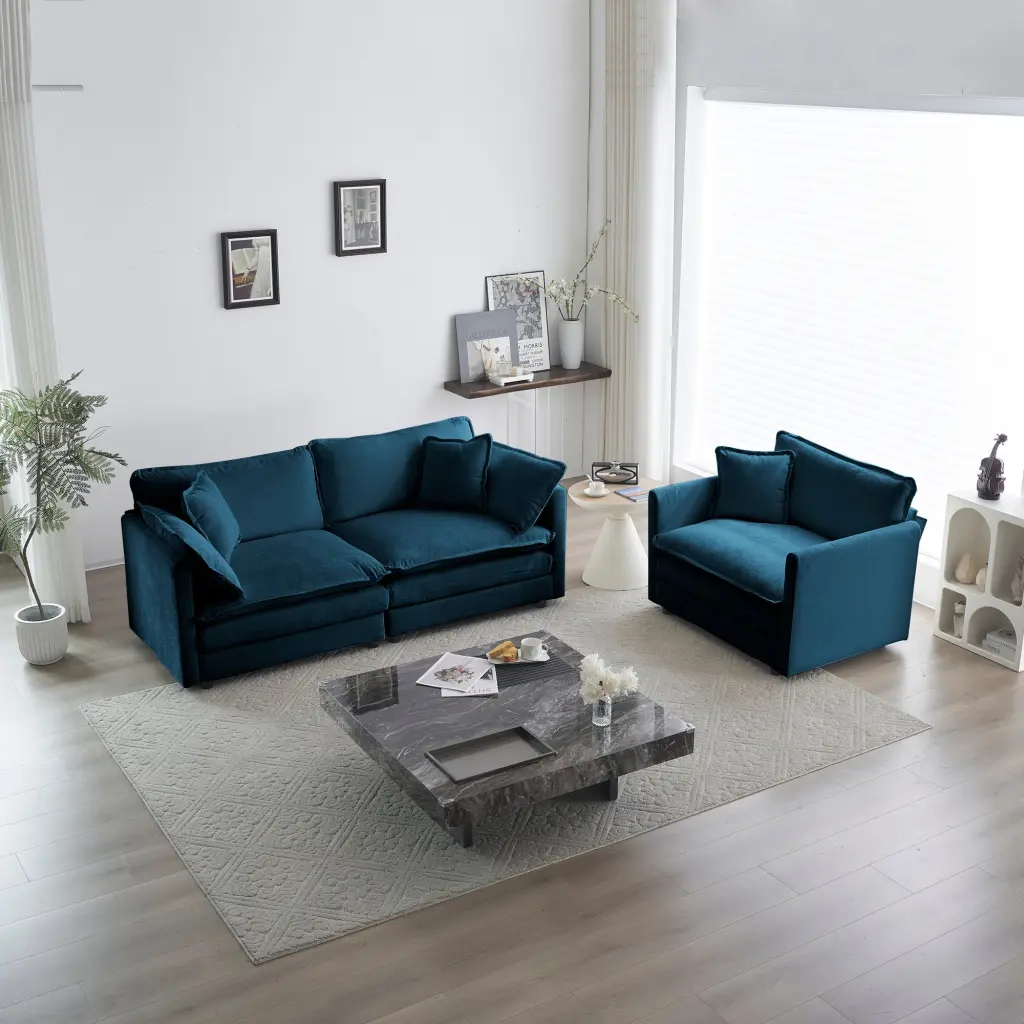 2 Seater Loveseat And Chair Set Sofa Living Room Furniture ui furniture
