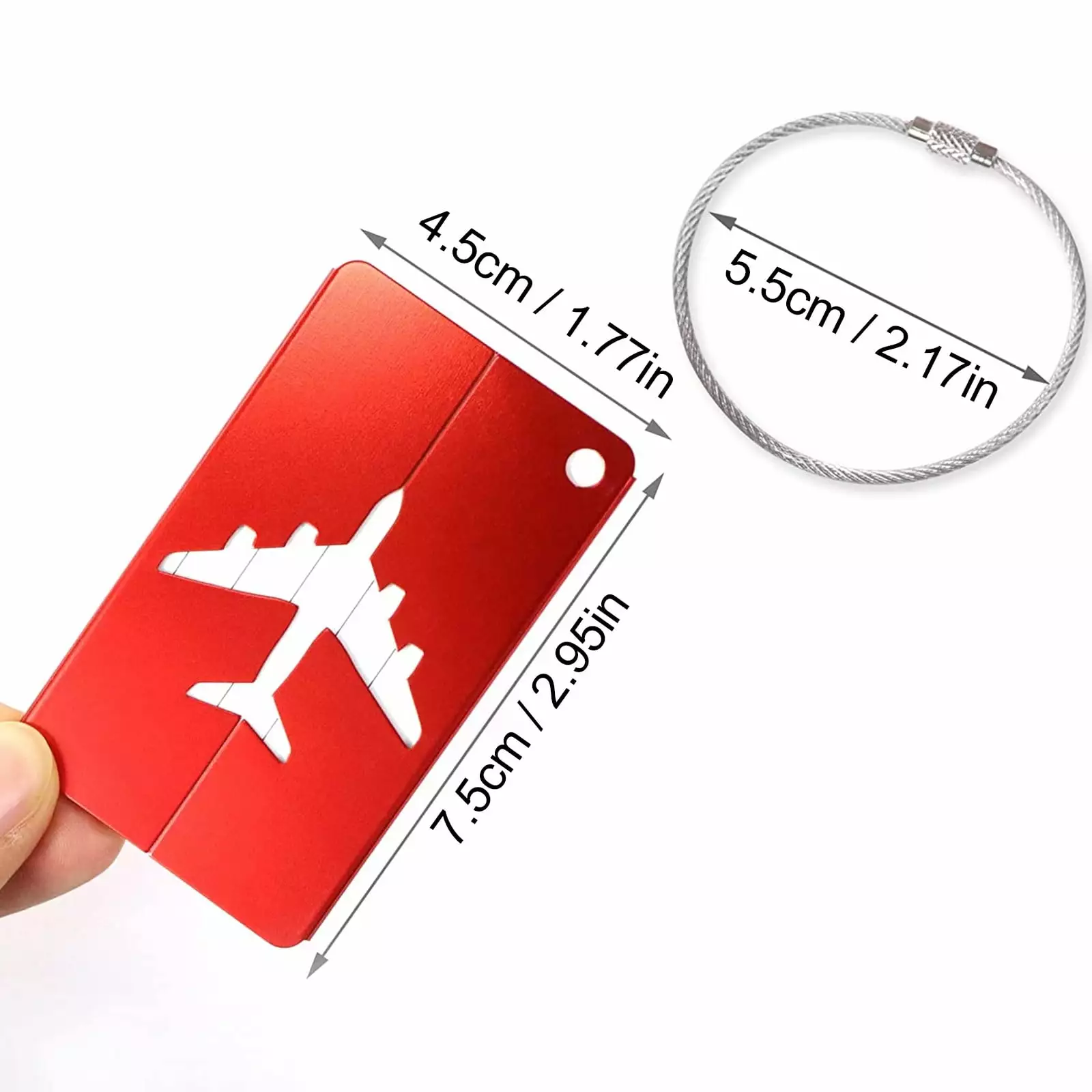 SIfdSeng Electronic Aluminum Luggage Tag Address Tag - Quick Find Travel Bag Suitcase Tag One