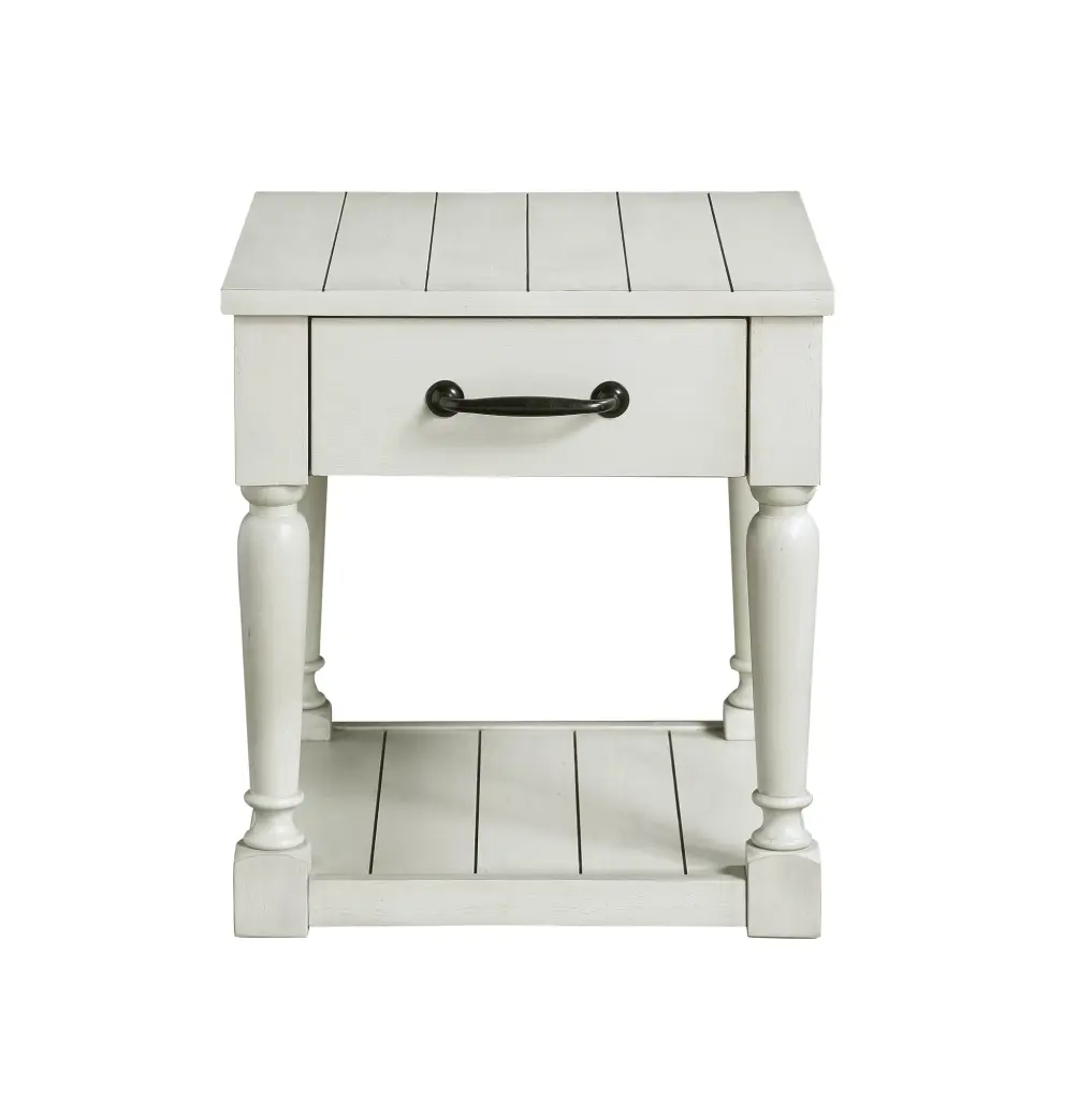 Steve Silver Hemingway White Alabaster End Table Steve Silver Company