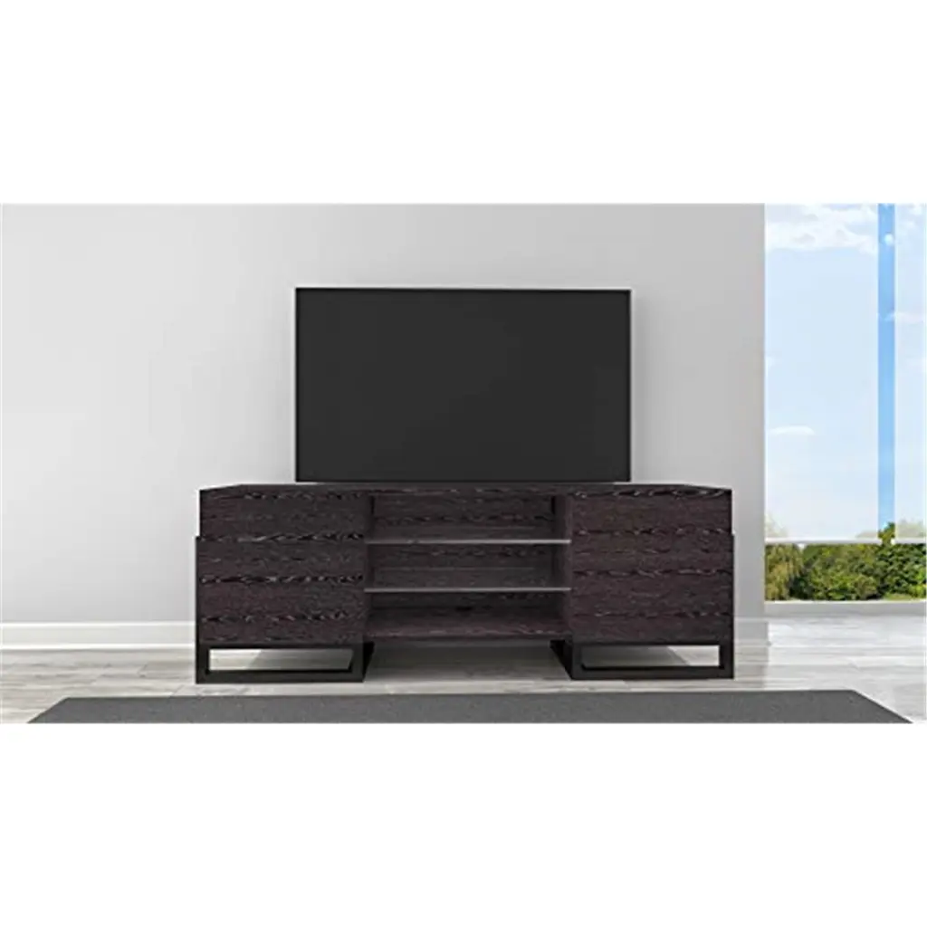 70 Inch TV Console Italian Engineered Veneer Elegant Living Rooms Furnitech