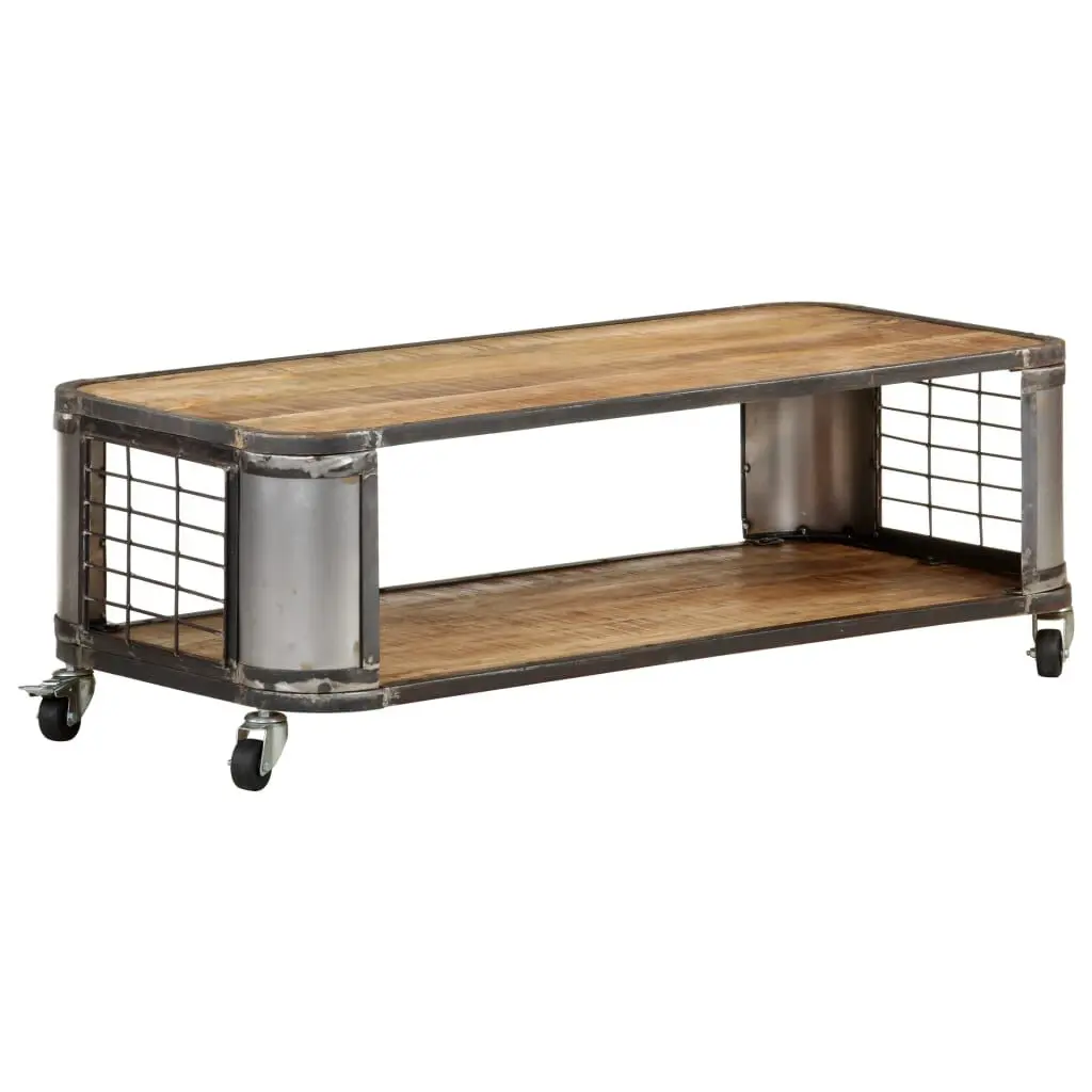 39.4 Inch Solid Mango Wood Coffee Table 19.7 Inch Width
