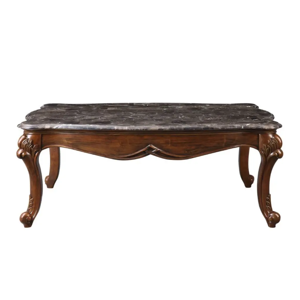 Ergode Coffee Table Marble Top and Cherry Finish