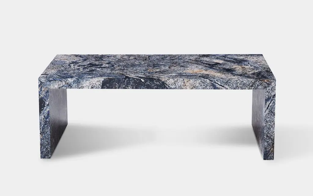 Mofit Home Cyclamen Marble Rectangle Coffee Table Modern Elegant Living Room Furniture