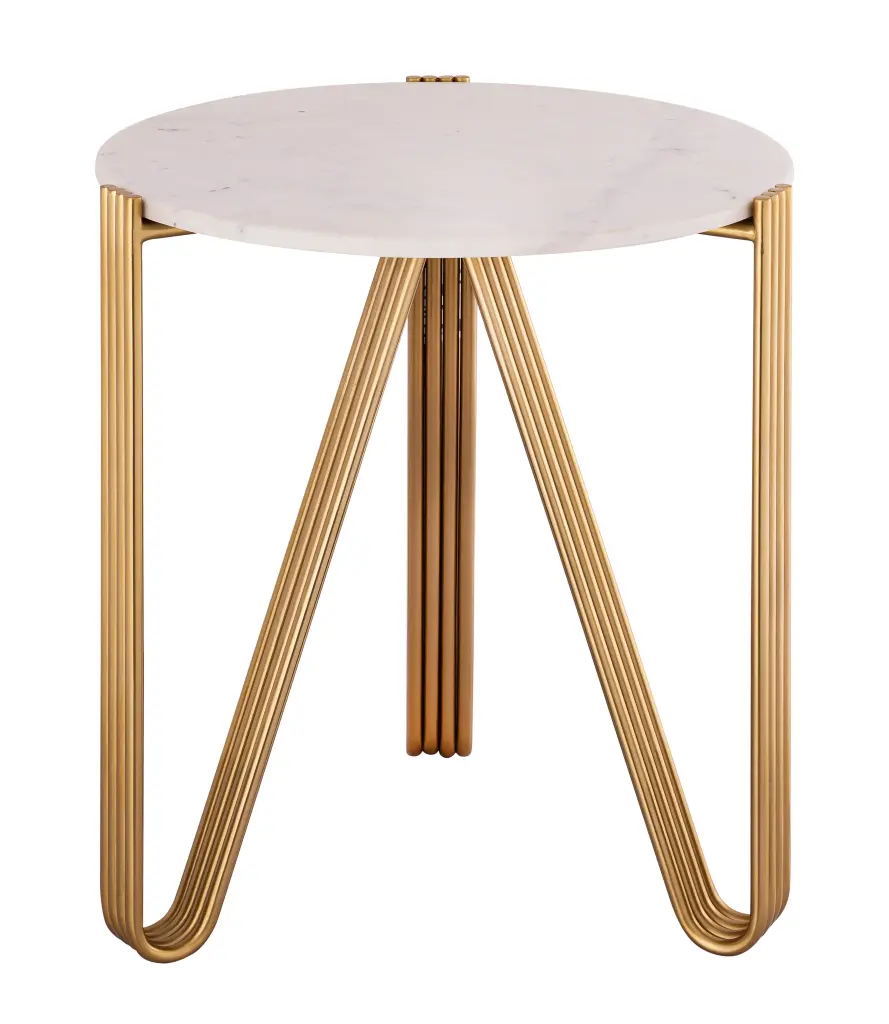 TOV Furniture Aya Marble Round Side Table Inspire Me! Home Decor