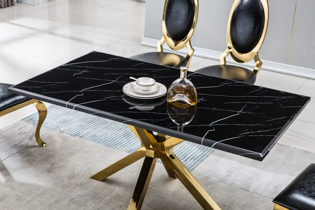 Modern Rectangular Marble Table Dining Room Kitchen, 1.02" Thick w1241 artisan furniture