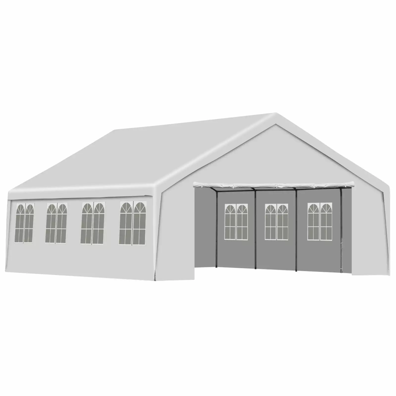 Aoodor 26x20FT Marquee Party Tent Church Window Sidewalls - Waterproof Outdoor Event Tent - White 20